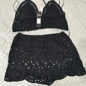 Black corset set Large